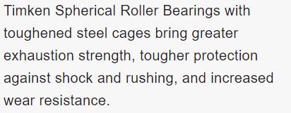 TIMKEN SPHERICAL ROLLER BEARINGS