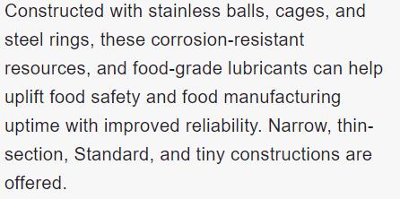 TIMKEN CORROSION-RESISTANT DEEP GROOVE BALL BEARINGS