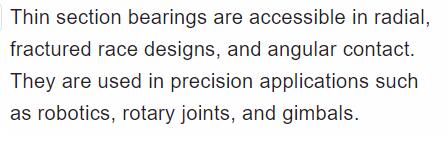 Thin Section Bearings