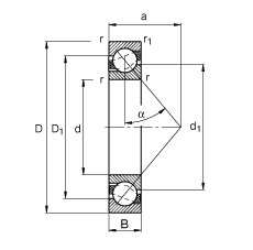 Angular contact ball bearings,single row