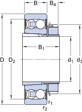 skf Self-aligning ball bearings